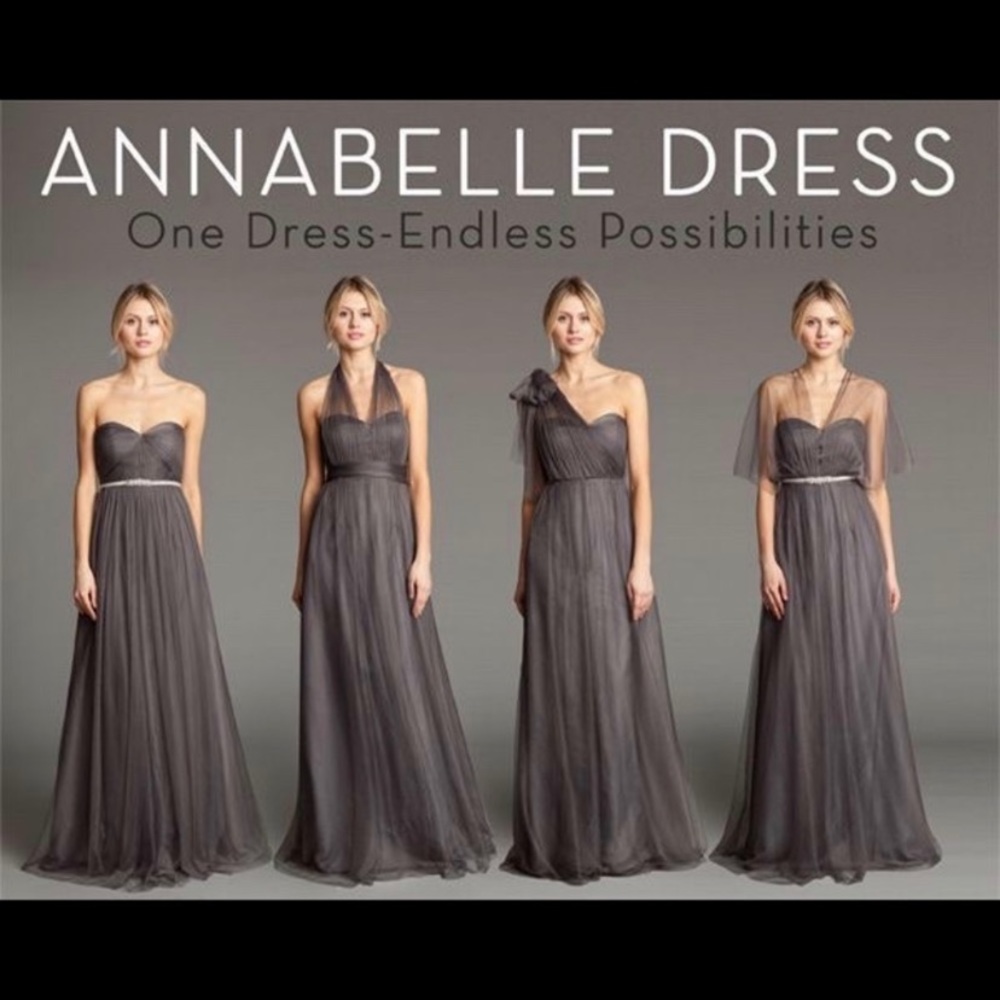 Jenny Yoo Gray Annabelle Convertible bridesmaid dress size 2